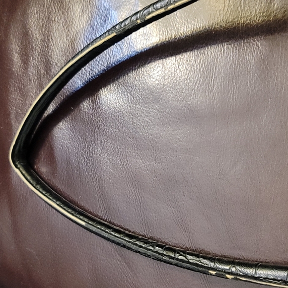 LIZ CLAIBORNE NEW YORK FAUX CROC SATCHEL PURSE HANDBAG - Picture 10 of 11